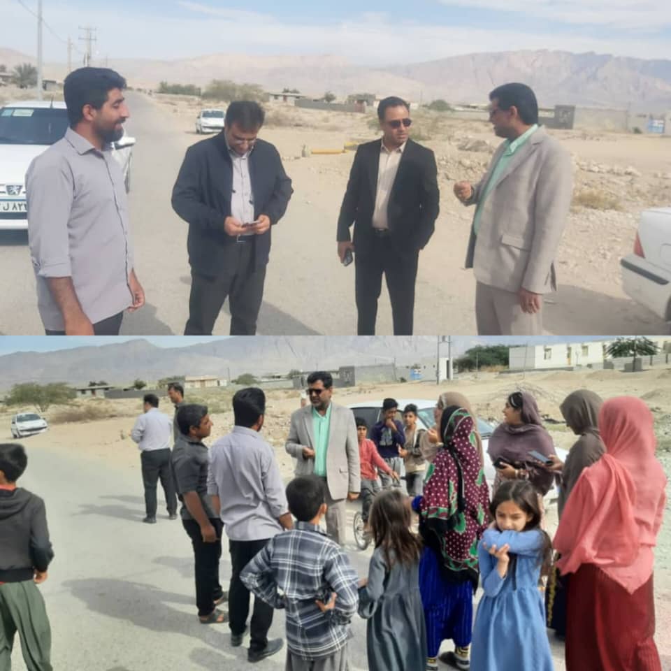 حضور بخشدار مرکزی بندرخمیر در جمع اهالی روستای چاه گود و بررسی مشکلات مردم