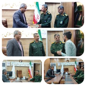 تقدیر فرمانده ناحیه مقاومت بسیج بندرخمیر از شهردار پهل به مناسبت روز شهردار