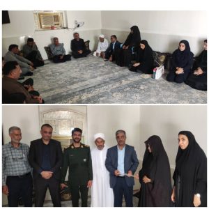 فرماندار شهرستان خمیر با مادر شهید احمد آسیان دیدار کرد