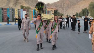 تشییع با شکوه پیکر شهید گمنام در بندرخمیر همزمان با سالروز شهادت حضرت فاطمه زهرا(س)