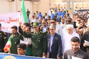 حضور پرشور مردم بندرخمیر در راهپیمایی ۱۳ آبان