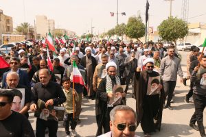 راهپیمایی روز قدس در شهرستان بندرخمیر برگزار شد