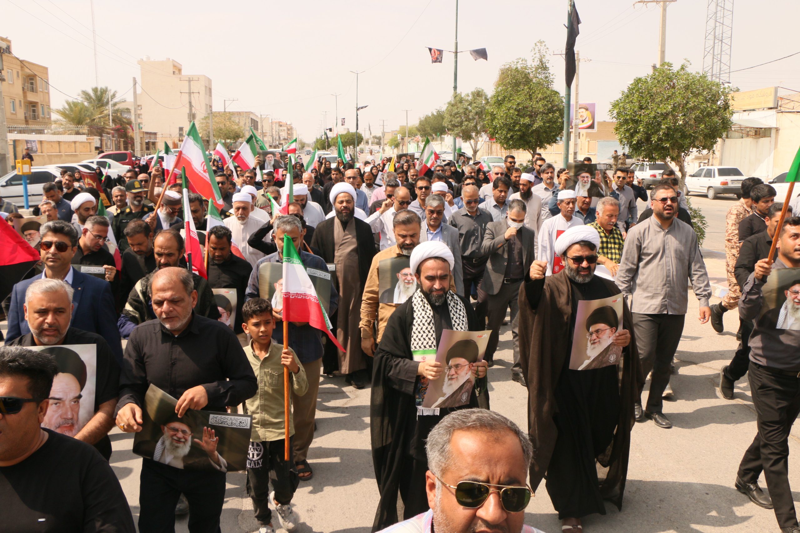 راهپیمایی روز قدس در شهرستان بندرخمیر برگزار شد
