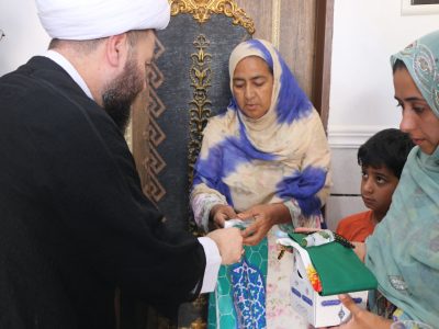 خدام حامل پرچم رضوی، میهمان خانه شهید علی آسفه در بندرپل شد